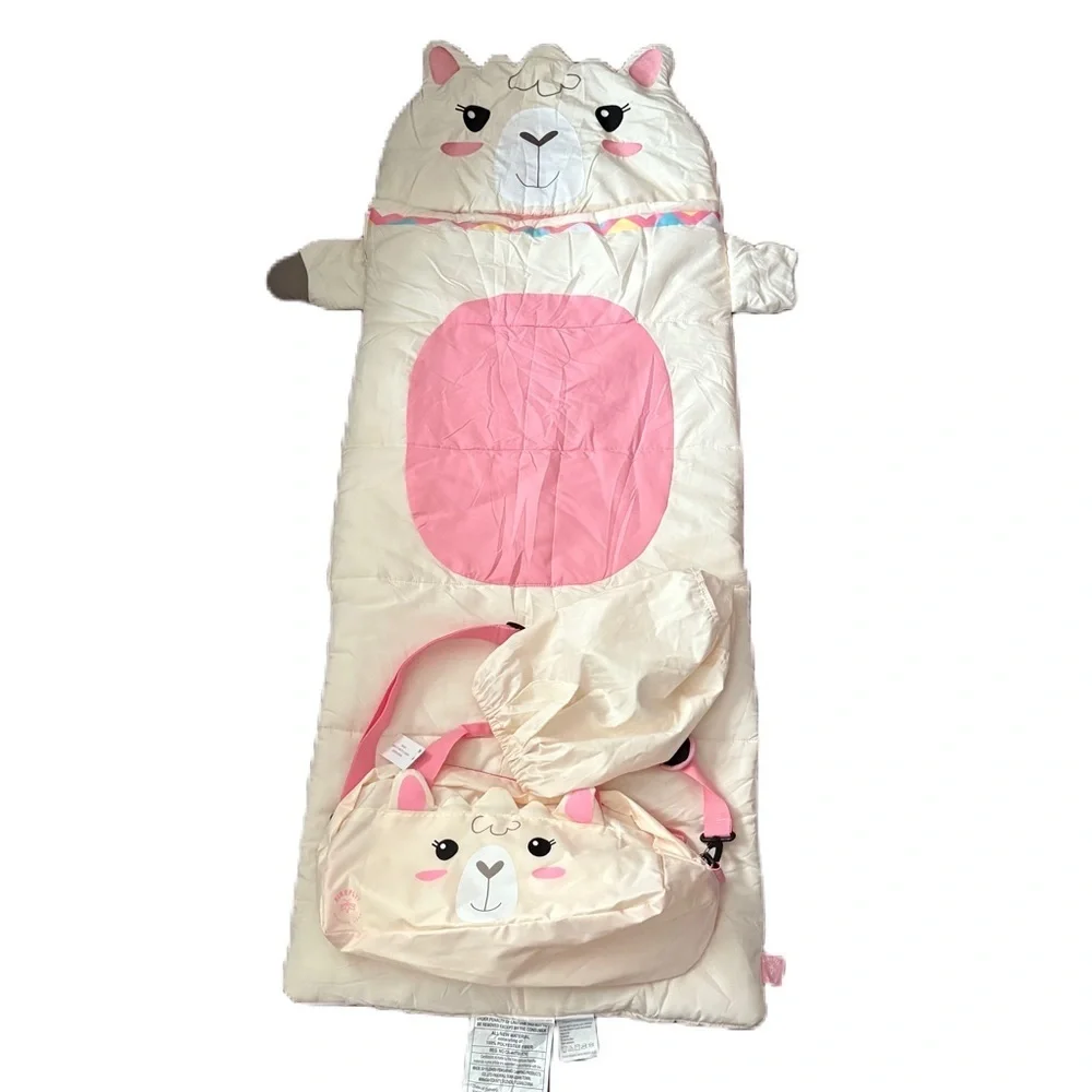 Firefly Izzy the Llama Sleeping Bag W/ Duffle Carrying Case Kids Girls Pink